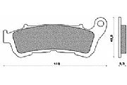 Front Brake Pad FD385BT ORGANIC CB 600 F HORNET / CBF 600 / XL 700 TRANSALP / VARADERO / CBF 1000 ABS