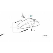 Front Fender Honda SH125  SH150 2005-2008 Silver