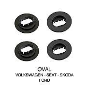 Κουμπώματα Κλιπς Για Πατάκια Volkswagen, Seat, Skoda, Ford (Οβάλ) - 4 Τεμ.