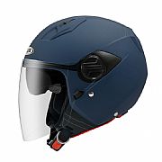Zeus ZS-213 Helmet Blue Mat Wit Sunvisor