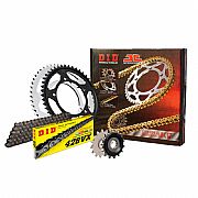 Σετ Γρανάζια-Αλυσίδα κινήσεως DID-JT για Yamaha YBR 250 `07-`10 - Μαύρη Αλυσίδα X `ring (VX)