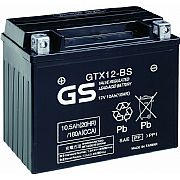 GS Motorcycle Battery GTX12-BS (YTX12-BS) 12V 10AH