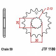 Γρανάζι εμπρός Tiger 955 JTF1180 18T