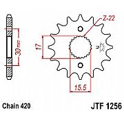 Γρανάζι εμπρόσθιο JT JTF1256.15 δόντια HONDA CRF-XR70 CR80-85
