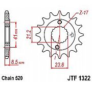 Γρανάζι εμπρόσθιο JT JTF1322.14 δόντια HONDA CRM250-XR400