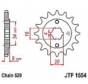 Γρανάζι εμπρόσθιο JT JTF1554.13 δόντια YAMAHA YFS200 blaster / TT-R230 T/V/W/X/Y/Z/A