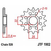 Front sprocket JT JTF1902.14 teeth KTM 400 LC4 Enduro / 620 Super Competition