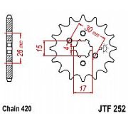 Γρανάζι εμπρόσθιο JT JTF252.12 δόντια HONDA C50 GLX