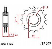 Γρανάζι εμπρόσθιο JT JTF297.14 δόντια HONDA CB-1 CBR400 RR CB-CBF500 (525 )