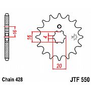 Γρανάζι εμπρόσθιο JT  JTF550.15 δόντια YAMAHA Crypton X-135