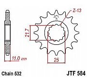 Front Sprocket JT JTF584 15-16-17 Teeth YAMAHA YZF-R6-750-1000 THUNDER  FZR 750-1000