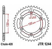 Γρανάζι πίσω JT JTR1244 54 Δόντια
