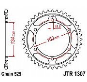 Γρανάζι πίσω JT JTR1307 45 Δόντια