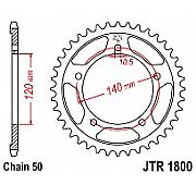 Γρανάζι πίσω JT JTR1800 43 Δόντια