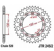 Rear sprocket JT JTR245/2 48 teeth