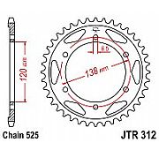 Γρανάζι JT Πίσω JTR312 40 Δόντια
