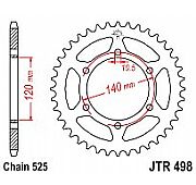 Γρανάζι JT Πίσω JTR498 44-45-46 Δόντια