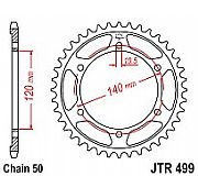 Γρανάζι JT Πίσω JTR499 38-39-40 Δόντια
