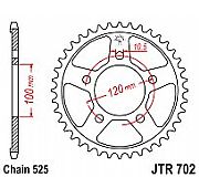 Γρανάζι JT Πίσω JTR702 40-41-42 Δόντια