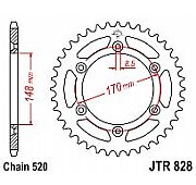 Γρανάζι JT Πίσω JTR828 47-48 Δόντια