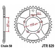 Rear sprocket JTR829 46-47 Teeth