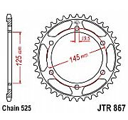 Γρανάζι JT Πίσω JTR867 42-43 Δόντια