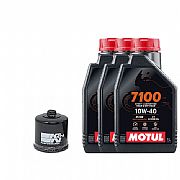 K&N Oil Change Kit MOTUL 7100 10w-40 ΚΝ204 3L Honda Transalp 700