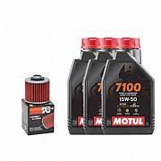 K&N Oil Change Kit MOTUL 7100 15w-50 ΚΝ145 3L Yamaha XT600