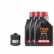 K&N Oil Change Kit MOTUL 7100 15w-50 ΚΝ138 3L Suzuki V-Strom 650