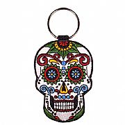 Skull Flower Key Ring