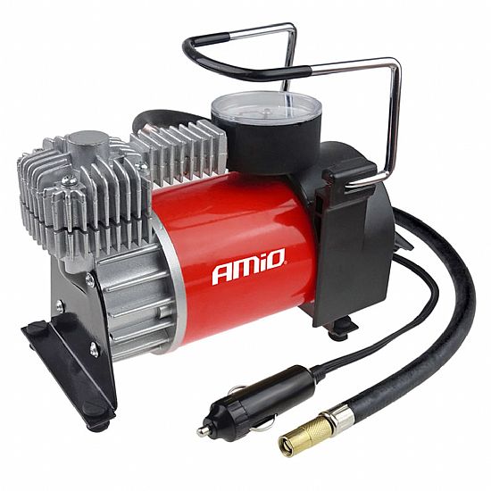 ΚΟΜΠΡΕΣΕΡ ΑΕΡΑ ΜΕΤΑΛΛΙΚΟ 12V 10BAR-150PSI-35L/MIN ΜΕ ΘΗΚΗ/ΜΑΝΟΜΕΤΡΟ/ΦΙΣ ΑΝΑΠΤΗΡΑ/3 ΑΝΤΑΠΤΟΡΕΣ/ΚΑΛΩΔΙΟ 300 CM AMIO - 1 ΤΕΜ.