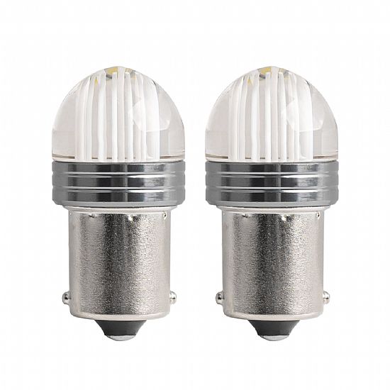 ΛΑΜΠΑΚΙΑ LED AMIO P21W 12V 6.000K 500LM 9SMD X 2835 ΜΟΝΟΠΟΛΙΚΑ  - 2ΤΕΜ.