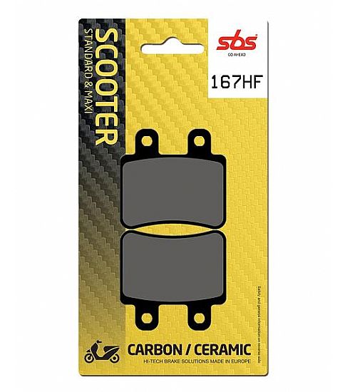 MOTORCYCLE BRAKE PADS SBS 167HF PEUGEOT ELYSEO 150