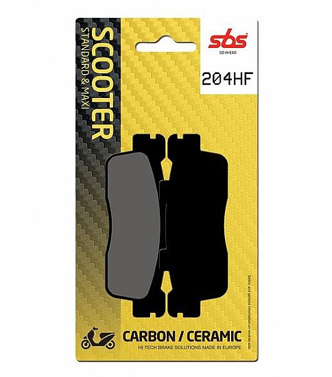 MOTORCYCLE BRAKE PADS SBS 204HF FA498 SCOOTER 50-124CCM