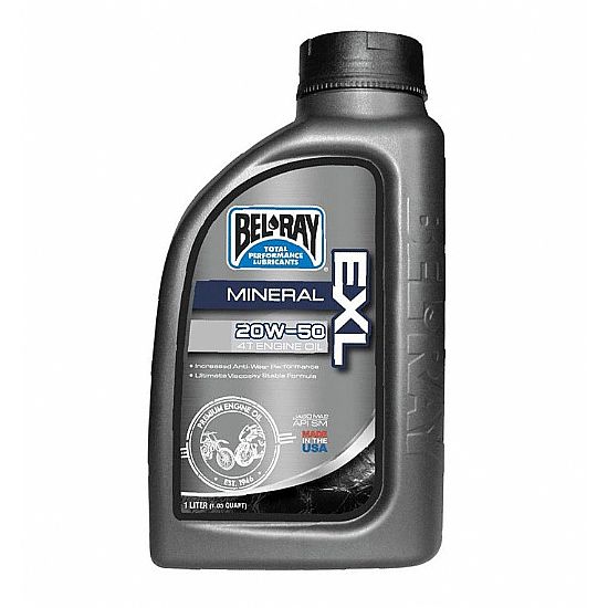 OIL FOR MOTORCYCLE (MINERAL) BEL RAY 99100 EXL 20W-50 MA2 1LT