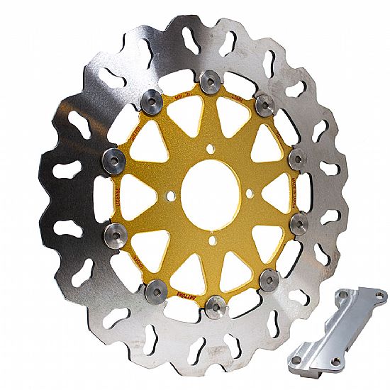 FRONT DISCK BRAKE GALFER BRAKES DAYTONA FLOATING FOR YAMAHA CRYPTON 298MM WITH ALUMINIOUM BRACKET