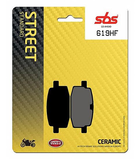 MOTORCYCLE BRAKE PADS SBS 619HF FA169 STD RR