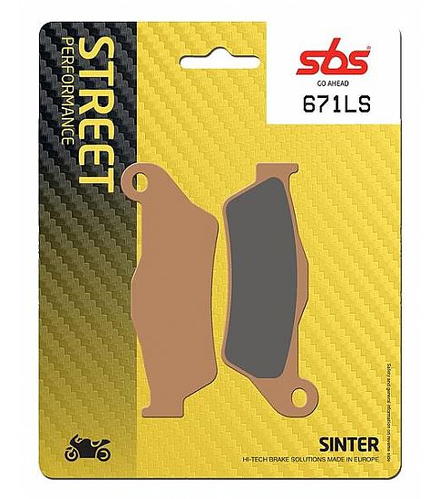 MOTORCYCLE REAR BRAKE PADS SBS 671LS FA181 RR