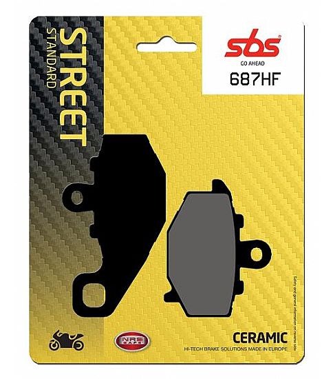 MOTORCYCLE BRAKE PADS SBS 687HF FA192 STD RR