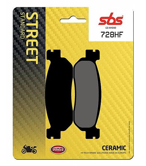 MOTORCYCLE BRAKE PADS SBS 728HF FA275 STD RR