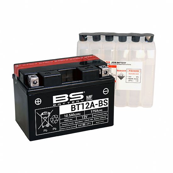 ΜΠΑΤΑΡΙΑ ΜΟΤΟΣΥΚΛΕΤΑΣ BS BATTERY BT12A-BS (YT12A-BS) 10.0 AH