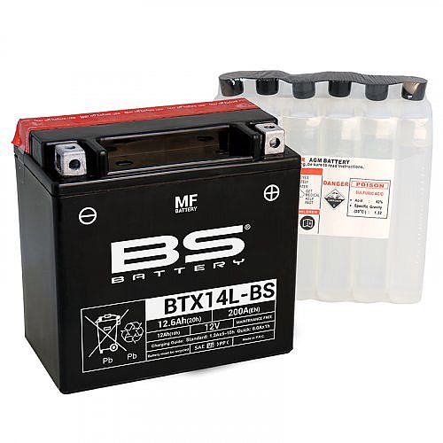 ΜΠΑΤΑΡΙΑ ΜΟΤΟΣΥΚΛΕΤΑΣ BS BATTERY BTX14L-BS 12.0 AH