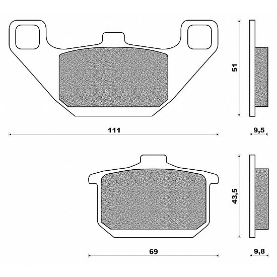 BRAKE PADS KAWASAKI VN 800 (95-98)