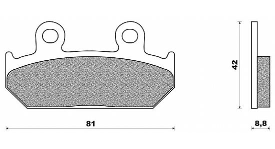 SET PADS FRONT ORGANIC FD106B HONDA XRV 750 R AFRICA TWIN (90-93)