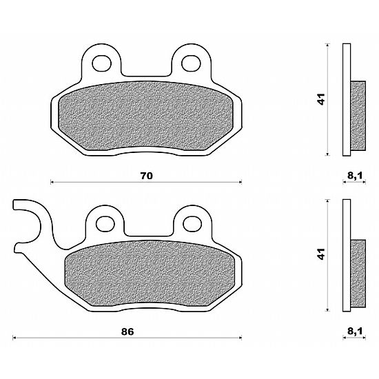 SET PADS FRONT NEWFREN FD219BE SYM SYMPHONY 125 (09)