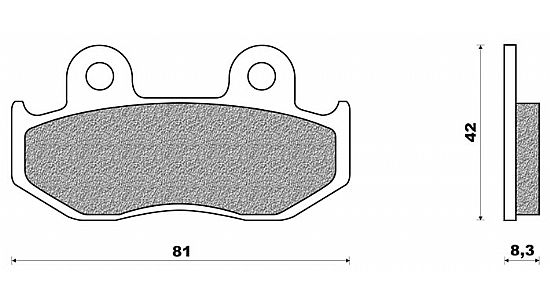 SET PADS NEWFREN FD265BKS WITH KEVLAR AN 250 BURGMAN (96-00)