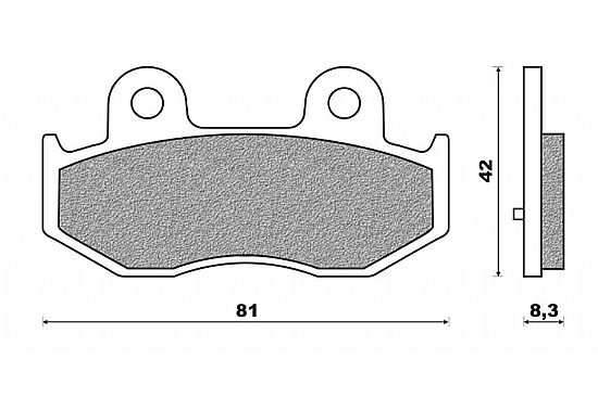 SET PADS ORGANIC NEWFREN FD326BKS SUZUKI UX SIXTEEN 125-150 (08)