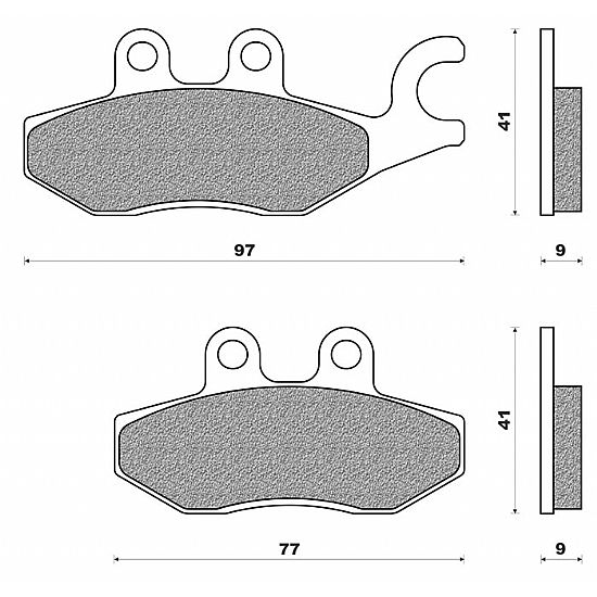 SET PADS REAR NEWFREN FD365BE X8 400 (06) / BEVERLY 350