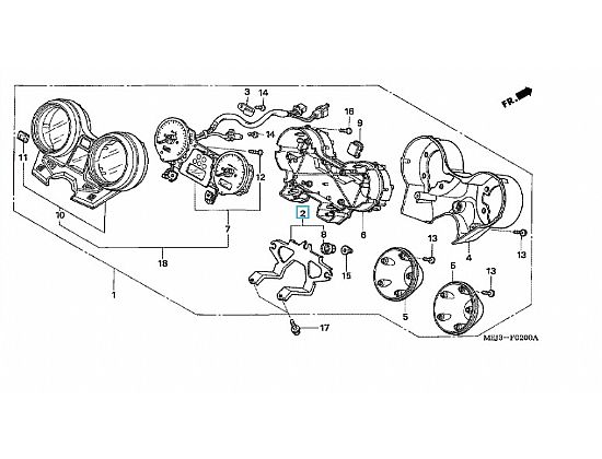 HONDA CB1300 STAY ASSY METER 