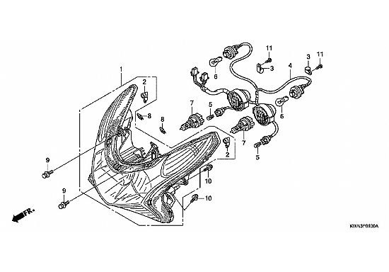 HONDA PCX125 HEADLIGHT  UNIT 